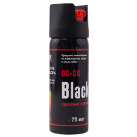 Перцовый (газовый) баллончик «Black» 75 мл, аэрозольно-струйный, ОC+CS Перцовый (газовый) баллончик «Black» 75 мл, аэрозольно-струйный, ОC+CS