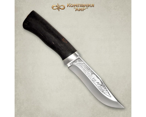 Нож Клычок-3 карельская береза стабилизированная 95х18 АиР Златоуст